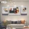 Modern Geometric Sleek Illuminated Fixtures Wall Art Set