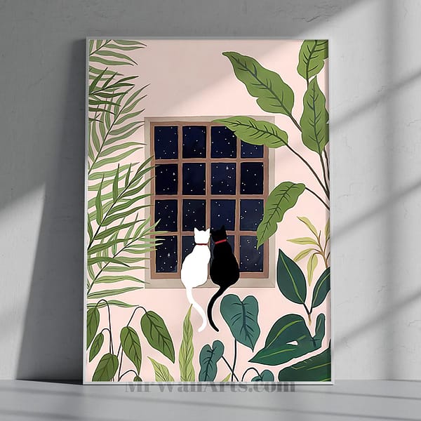 Modern Cat Lover Wall Print Digital Download