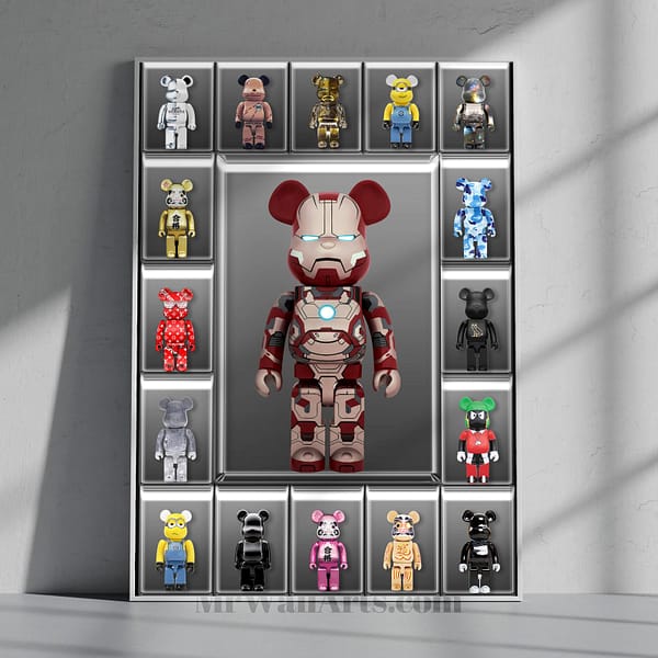 Sixteen Giant Robotic KAWS Standing Figures Wall Art Sixteen Giant Robotic KAWS Standing Figures Wall Art