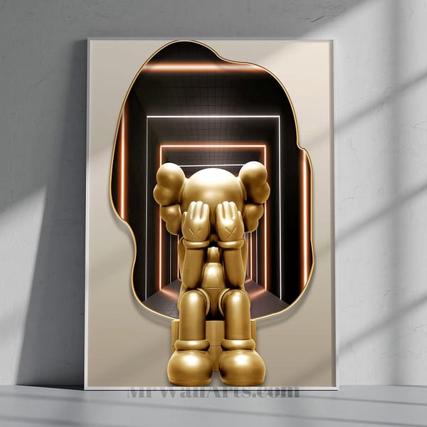 The Golden & Shy KAWS Modern Aesthetic Wall Art The Golden & Shy KAWS Modern Aesthetic Wall Art