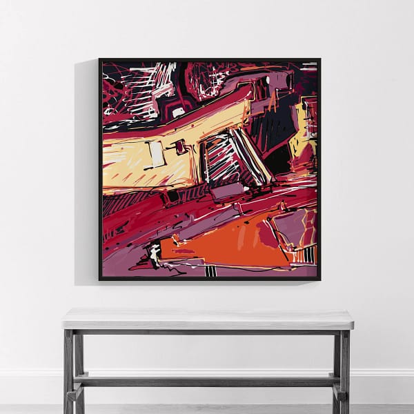 Abstract Energy Lines Shapes Wall Decor Poster