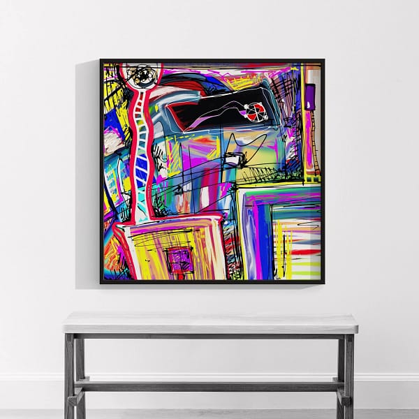 Abstract Lines and Shapes Modern Artwork Poster