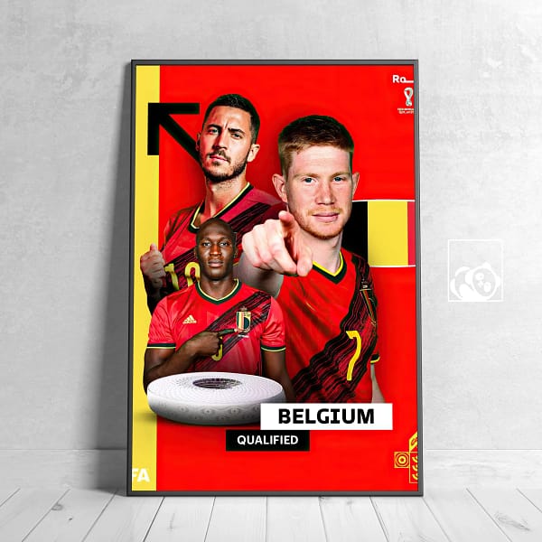 Belgium FIFA World Cup Qatar 2022 Soccer Poster
