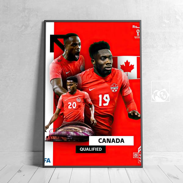 Canada FIFA World Cup Qatar 2022 National Team Wall Art - 加拿大 Canada FIFA World Cup Qatar 2022 National Team Wall Art