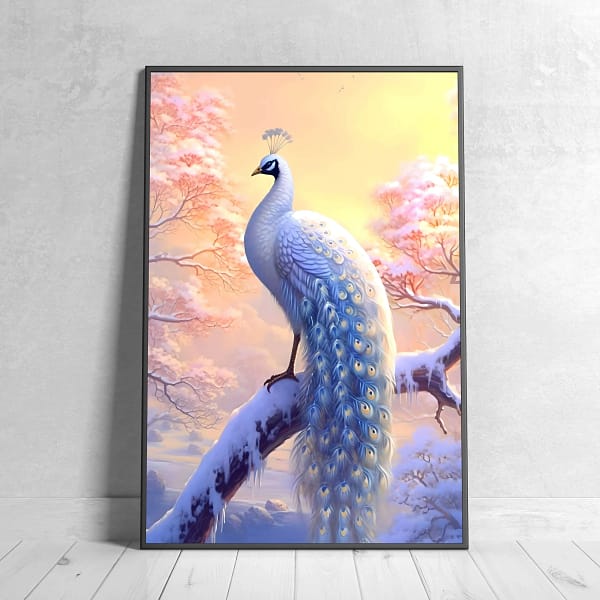 Colorful Peacock Wall Art for Bedroom
