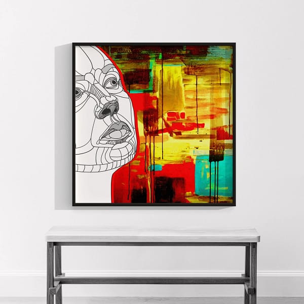 Contemporary Abstract Lines with Bold Color Palette Poster