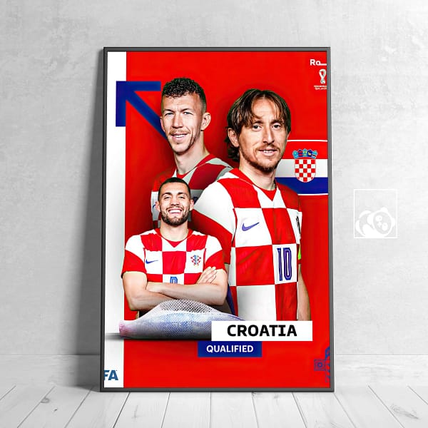 Croatia FIFA World Cup Qatar 2022 Soccer Digital Poster - 克罗地亚 Croatia FIFA World Cup Qatar 2022 Soccer Digital Poster