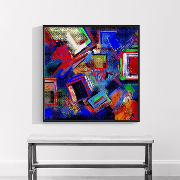 Dynamic Bright Colors Chaos Abstract Painting Print