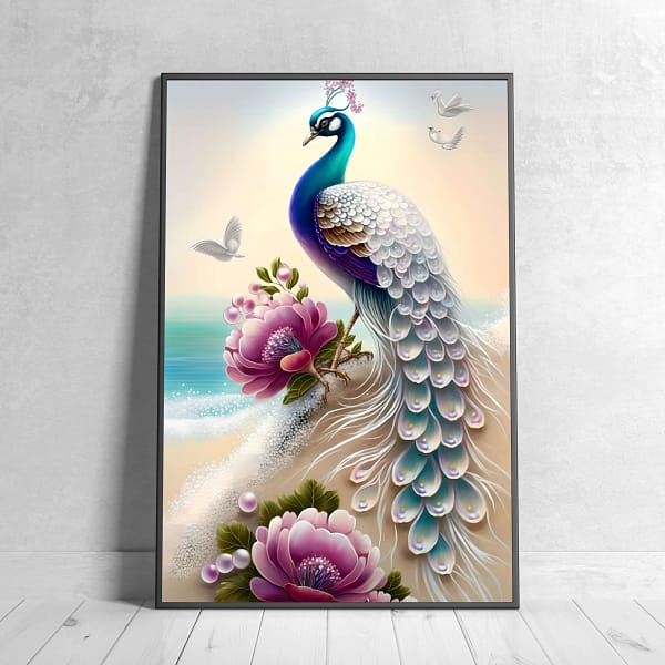 Elegant Stylized Peacock Printable Wall Decor