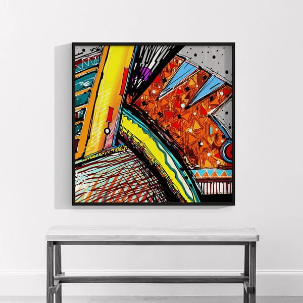 Energetic Lines and Color Abstract Poster