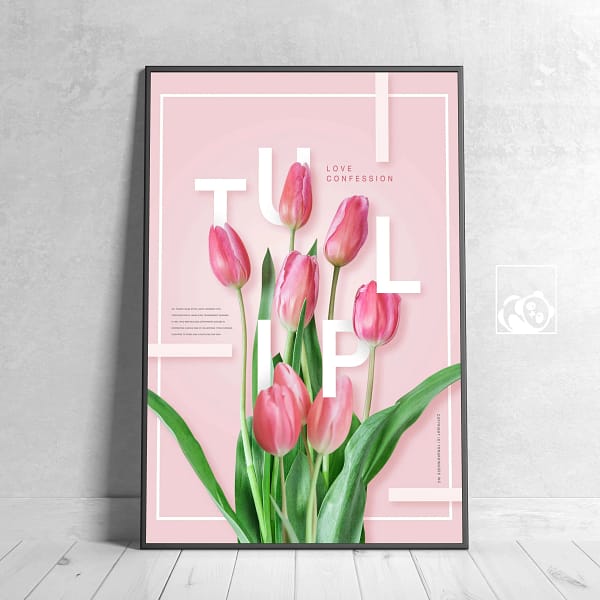 Love, Confession, Tulip Floral Wall Decor Printable