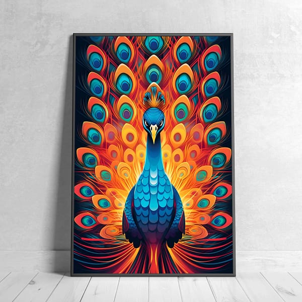 Peacock Artwork Printable Digital Wall Decor