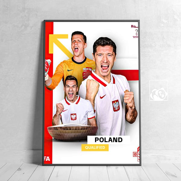 Poland FIFA World Cup Qatar 2022 National Team Poster - 波兰 Poland FIFA World Cup Qatar 2022 National Team Poster