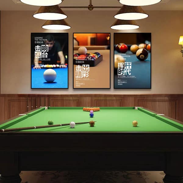 Pool Hall Inspired Three-Piece Wall Art Set-场景 (5) Pool Hall Inspired Three-Piece Wall Art Set