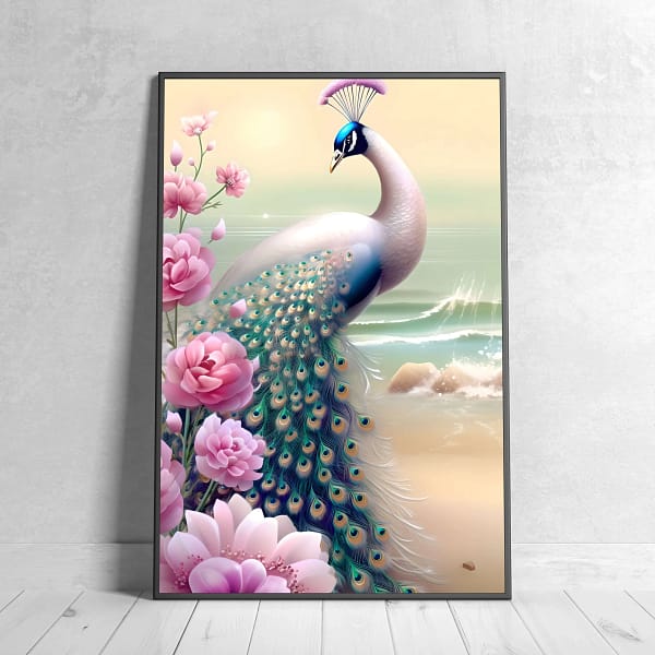 Printable Peacock Illustration Art for Walls