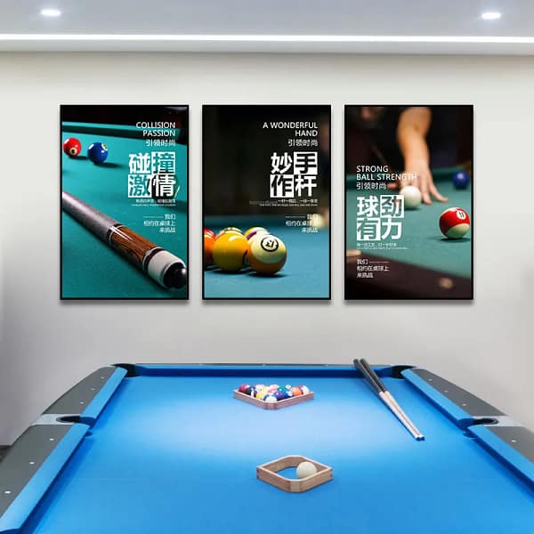 Snooker Game Scene Three-Piece Poster Collection-场景 (3) Snooker Game Scene Three-Piece Poster Collection