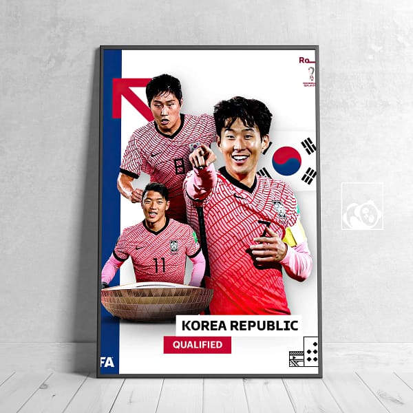 South Korea FIFA World Cup Qatar 2022 Wall Art Poster