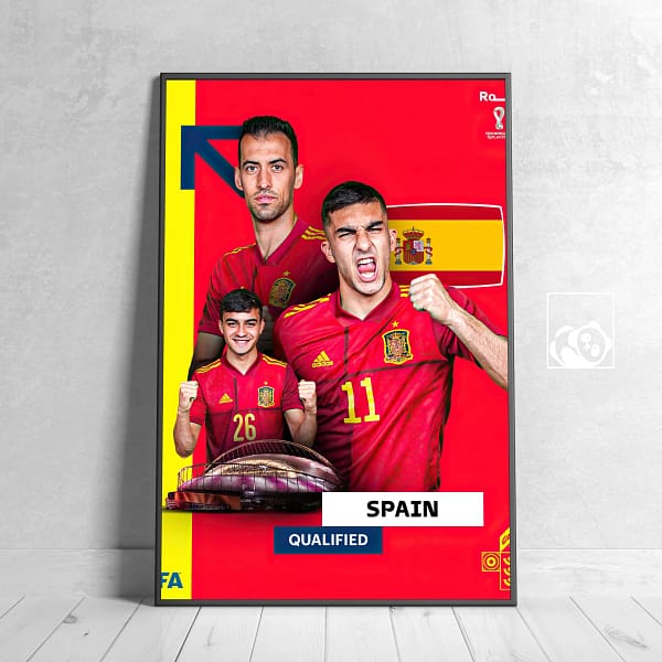 Spain FIFA World Cup Qatar 2022 Qualified Wall Art