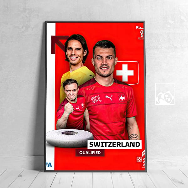 Switzerland FIFA World Cup Qatar 2022 Team Wall Art