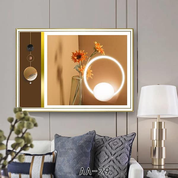 Warm Sunflowers with Neon Glow Modern Still Life Wall Art