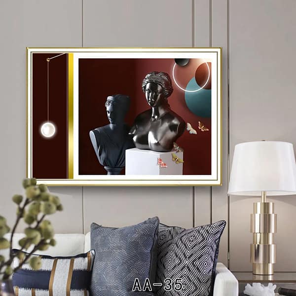 Classical Busts with Modern Accents Digital Wall Art