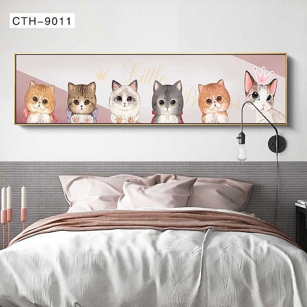 Little Princess Kittens Watercolor Wall Art