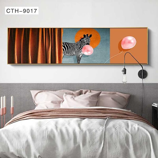 Quirky Zebra Bubblegum Pop Art Wall Art