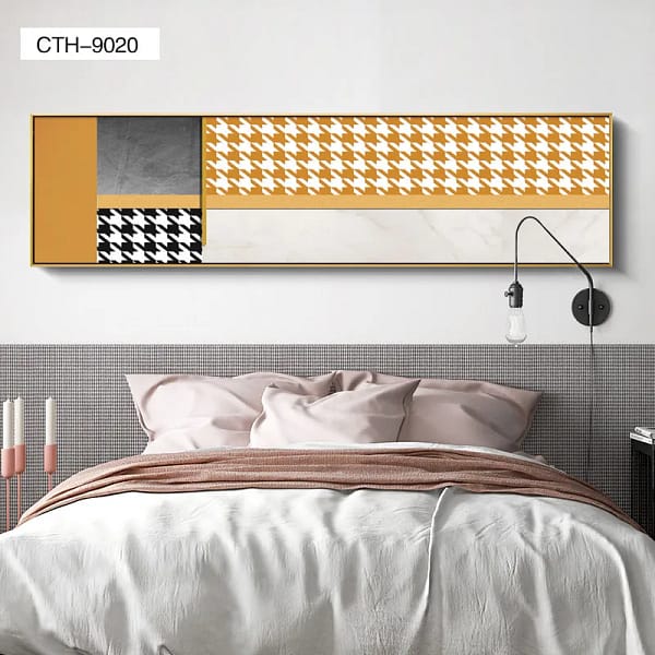 Modern Geometric Gold & Marble Digital Wall Art
