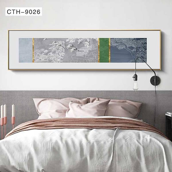 CTH-9026-Tranquil Asian-Inspired Triptych Landscape Wall Art Tranquil Asian-Inspired Triptych Landscape Wall Art
