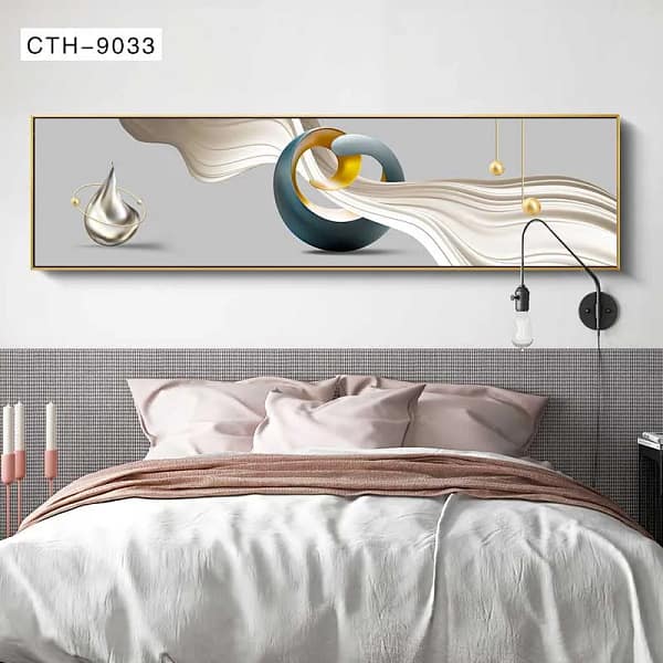 Elegant Surreal Geometric and Metallic Abstract Wall Art