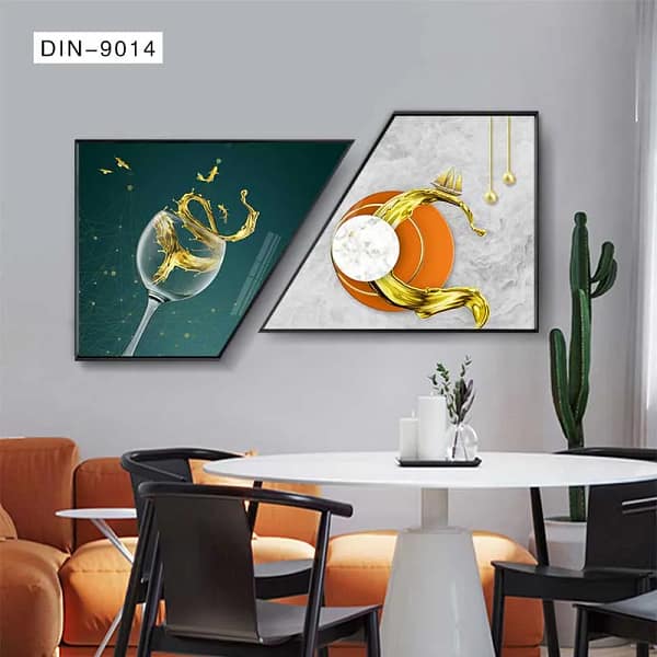 Modern Ginkgo and Gold Still Life Wall Art