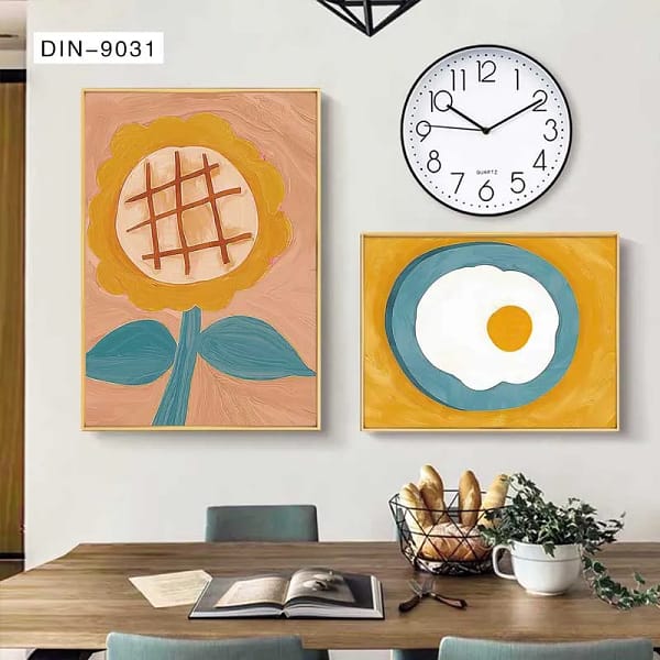 Cheerful Sunny-Side-Up Egg with Teal Ring Wall Art