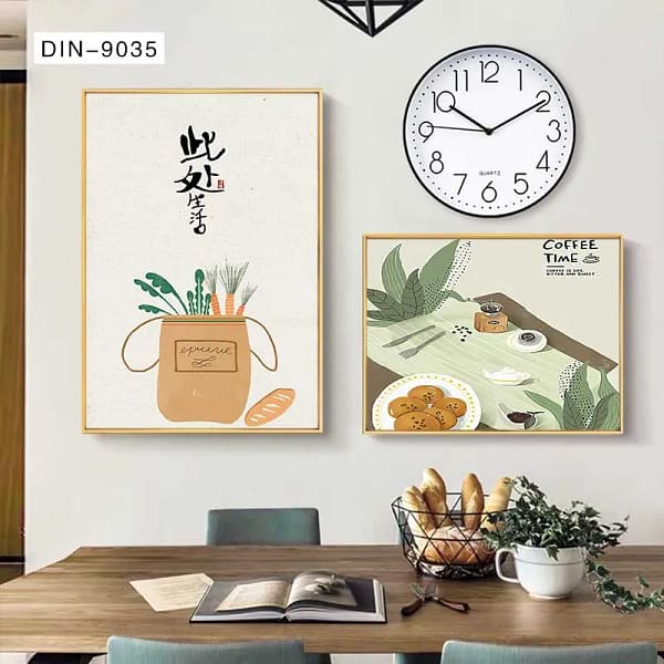 Wholesome Rustic Grocery Bag with Fresh Produce Wall Art