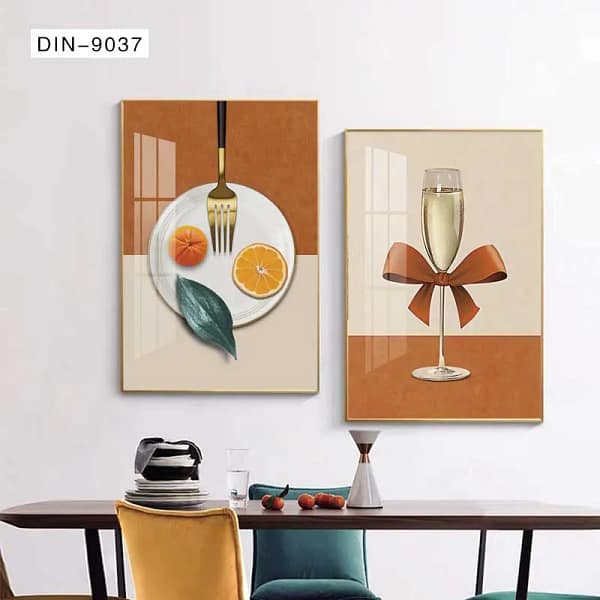 Festive Champagne Flute with Bow Wall Art