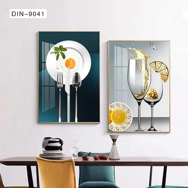 Whimsical Wine Glass Still Life with Golden Ship Wall Art
