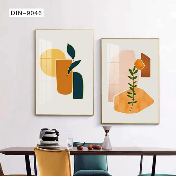 DIN-9046-Minimalist Golden Circle Abstract Wall Art Minimalist Golden Circle Abstract Wall Art