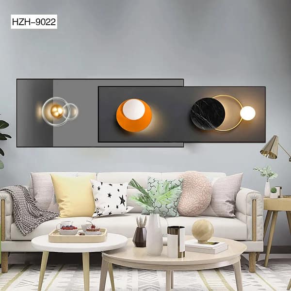 Modern Geometric Wall Sconces Overlay Wall Art