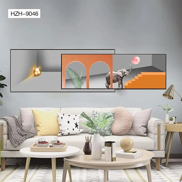 Whimsical Elephant with Pink Balloon Overlay Wall Art