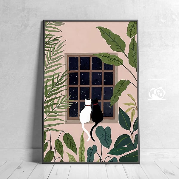 Tranquil Living Room Cat Wall Decor Poster - 35 Tranquil Living Room Cat Wall Decor Poster