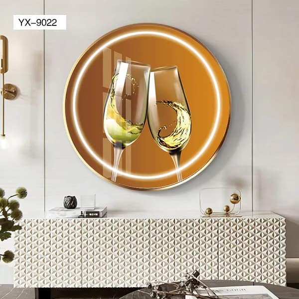 Golden Toast Wine Glasses Wall Art