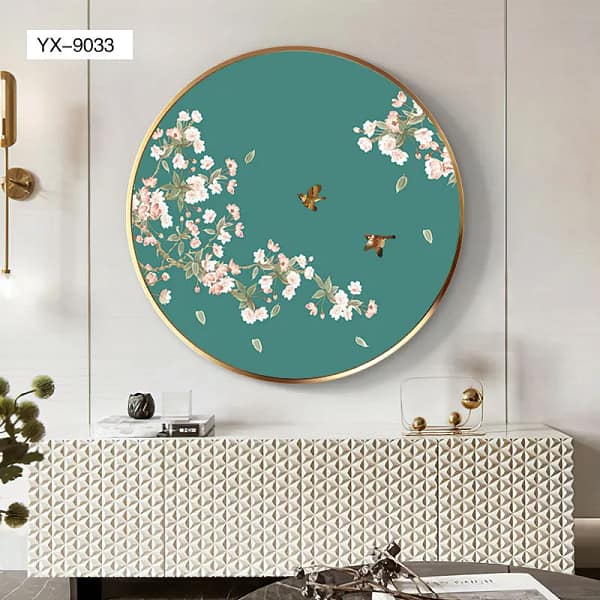 Tranquil Sparrows with Cherry Blossoms Wall Art