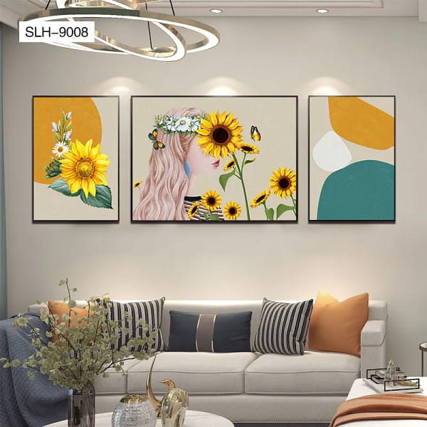 SLH-9008-Sun-Kissed Beauty with Sunflowers & Butterfly Wall Art Sun-Kissed Beauty with Sunflowers & Butterfly Wall Art