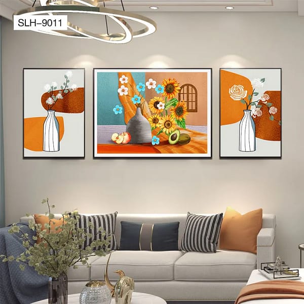 SLH-9011-Elegant Floral & Fruit Vase 3-in-1 Wall Art Elegant Floral & Fruit Vase 3-in-1 Wall Art