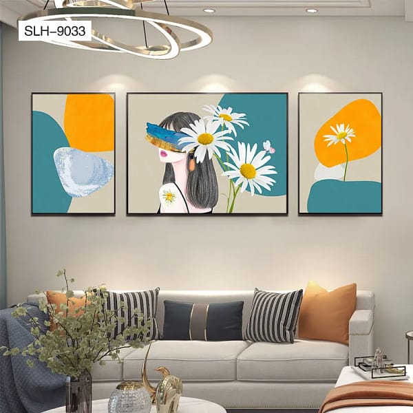 SLH-9033-Serene Garden Muse with Majestic Bird Wall Art Serene Garden Muse with Majestic Bird Wall Art