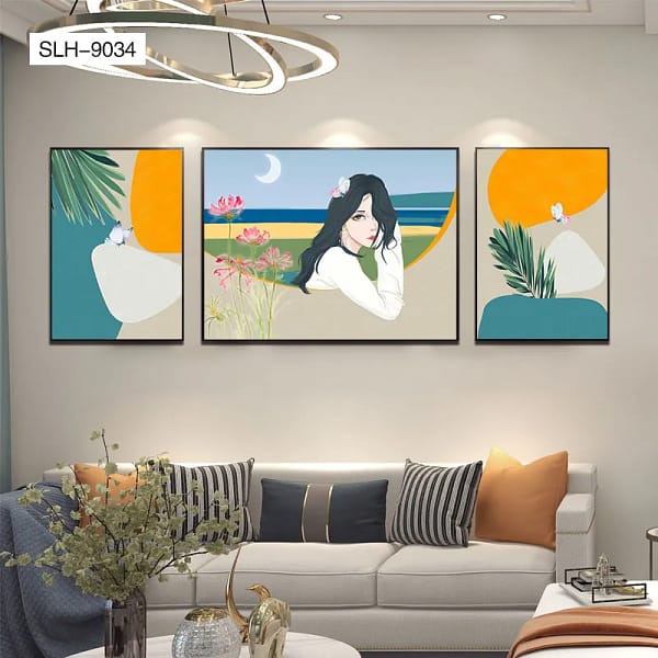 Ocean Breeze Woman Reflection Printable Portrait Wall Art