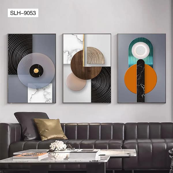 SLH-9053-Modern Geometric Objects Gallery Wall Art Set Modern Geometric Objects Gallery Wall Art Set