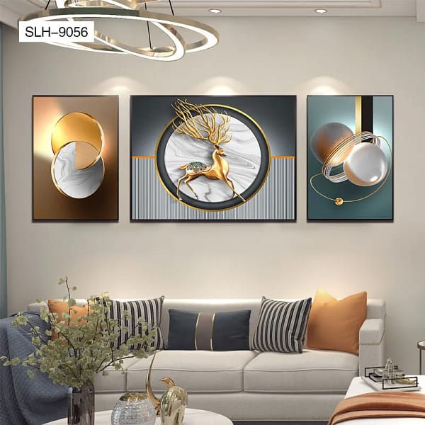 SLH-9056-Golden & Silver Deer Nature-Inspired Printable Decor Golden & Silver Deer Nature-Inspired Printable Decor