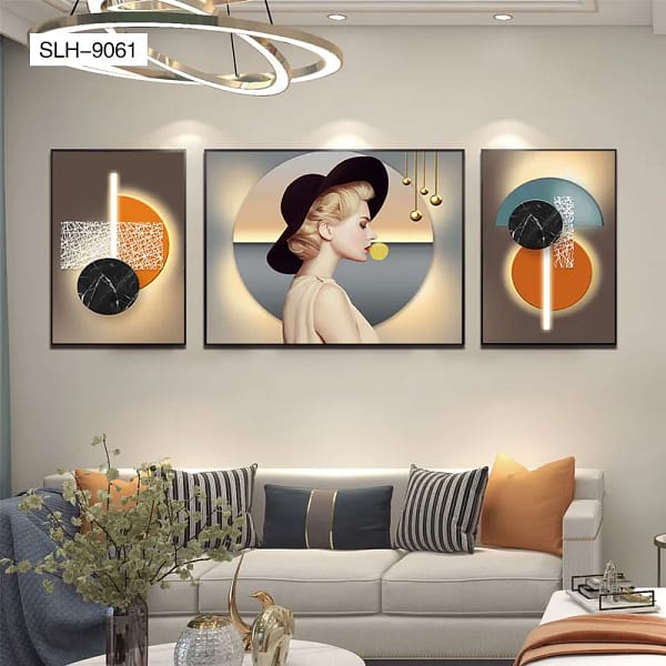 SLH-9061-Timeless Fashion & Clock-Inspired 3-in-1 Wall Art Set Timeless Fashion & Clock-Inspired 3-in-1 Wall Art Set