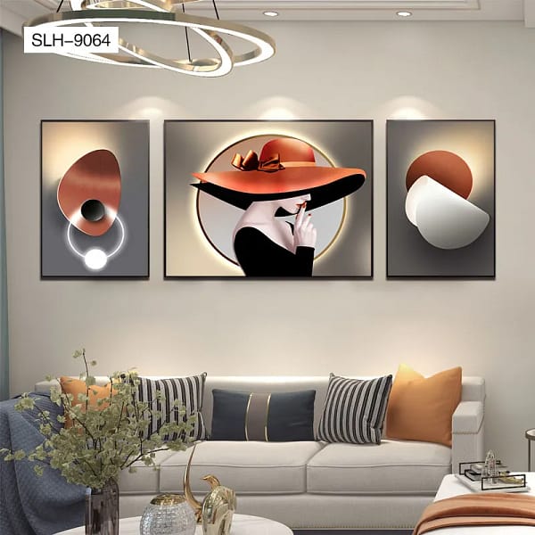 SLH-9064-Elegant Women Portrait Trio Wall Art – Sophisticated Fashion 3-in-1 Printable Artwork Elegant Women Portrait Trio Printable Artwork