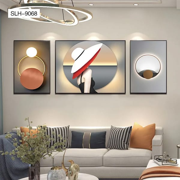 SLH-9068-Chic Modern Woman Hat Elegant Fashion Wall Art Chic Modern Woman Hat Elegant Fashion Wall Art